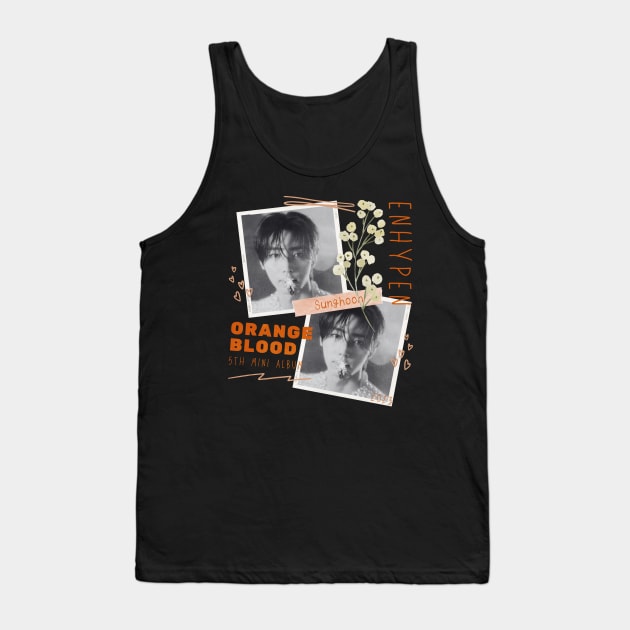 Sunghoon ENHYPEN Orange Blood Tank Top by wennstore